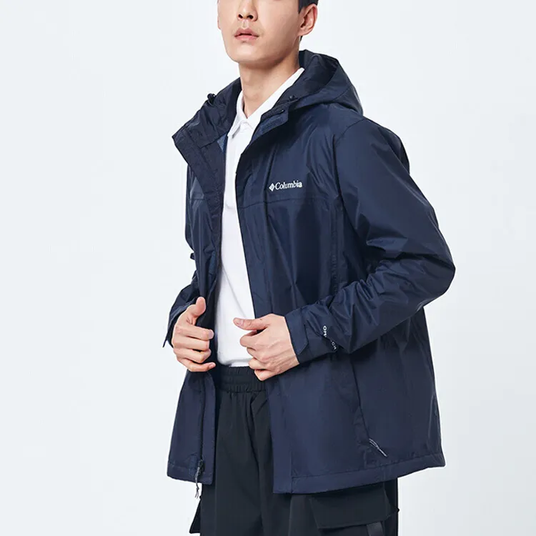 Columbia Windbreaker Jackets Men Dark Blue-4