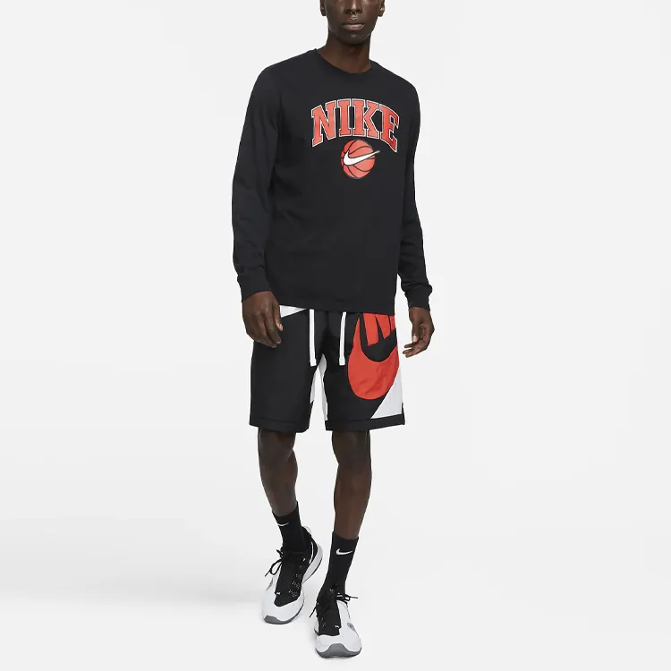 Nike Basketball Shorts Men's White/Black/Black/Chile Red-3