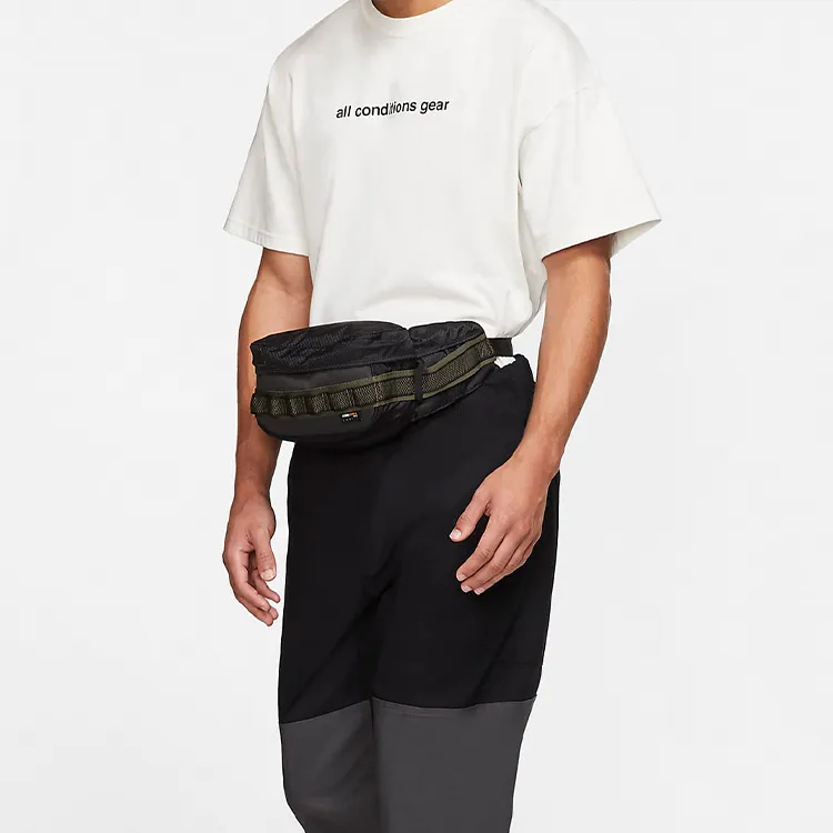 Nike Polyester With Nylon Sling Bags One Shoulder Crossbody Fanny Pack Regular Unisex Black-5
