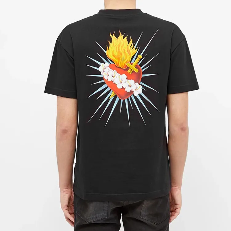 PALM ANGELS Back Sacred Heart T Shirt-2