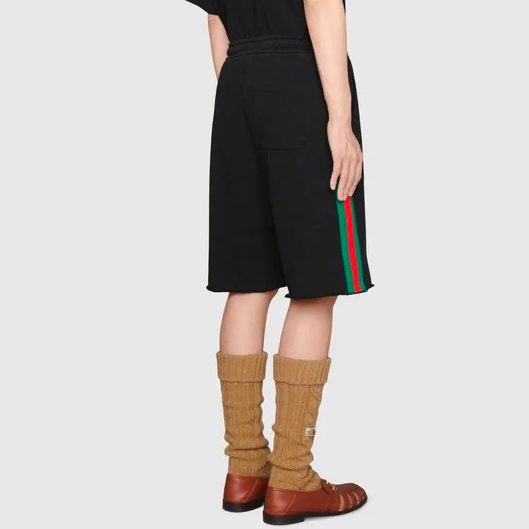 GUCCI X The North Face Web Print Cotton Shorts-2