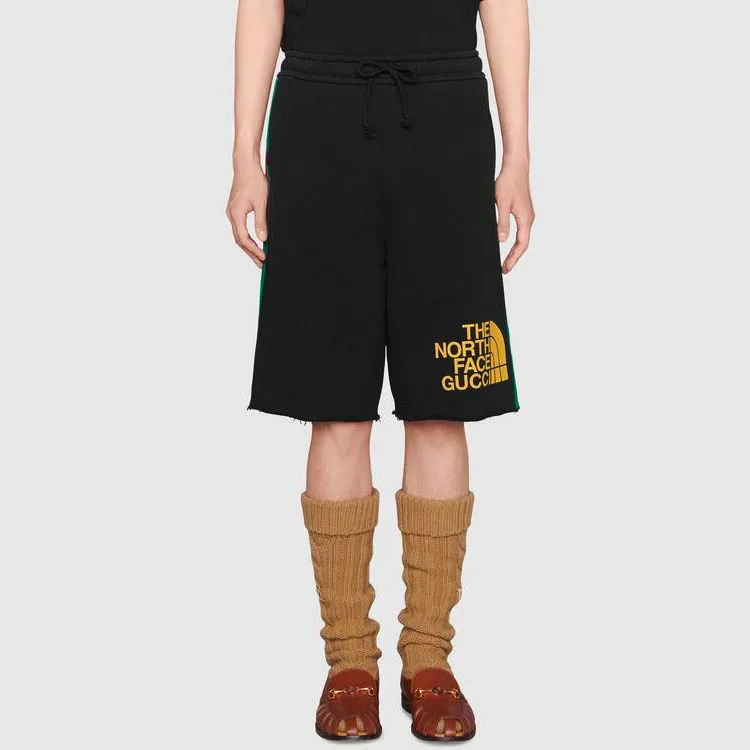 GUCCI X The North Face Web Print Cotton Shorts-4