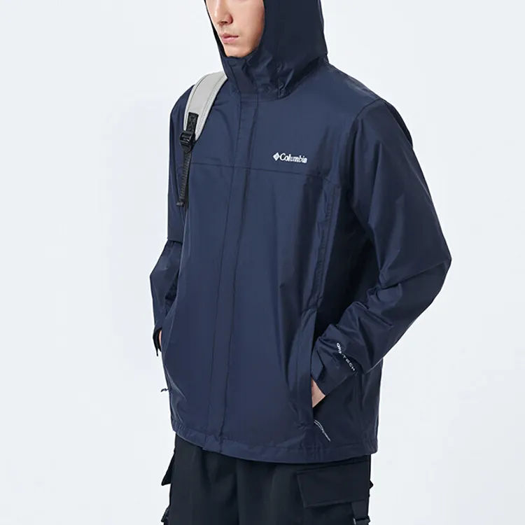 Columbia Windbreaker Jackets Men Dark Blue-5