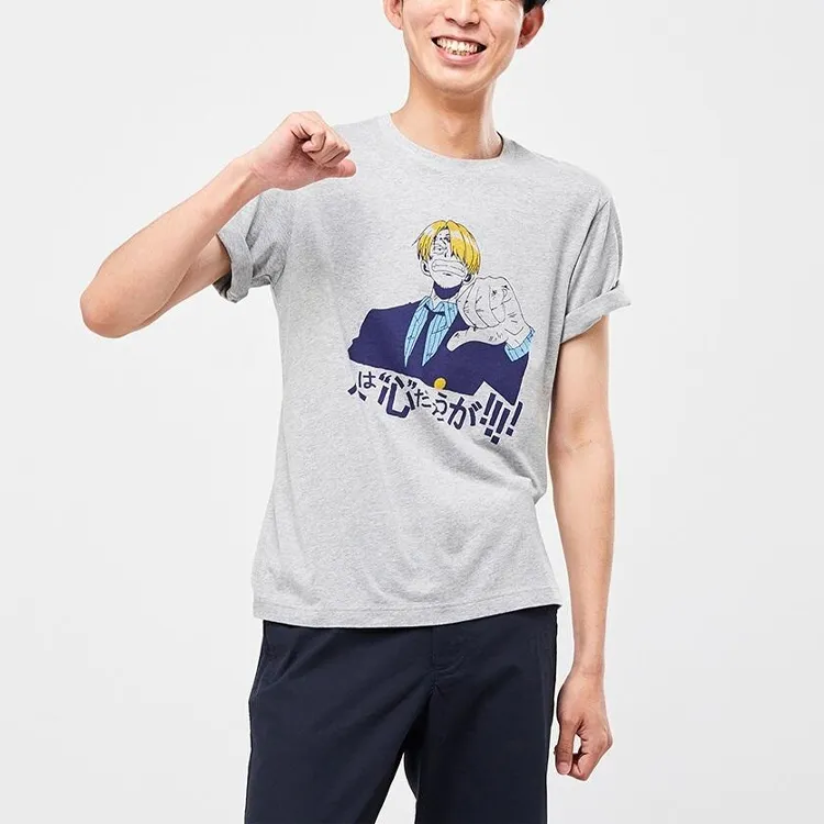 UNIQLO x One Piece T-Shirt Unisex Gray-1