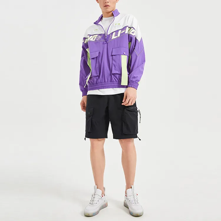 LiNing Sports Fashion Collection Jackets Men White Purple & Color-2