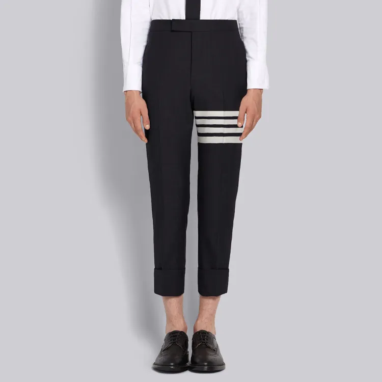 THOM BROWNE 4 Bar Striped Detail Trousers-2