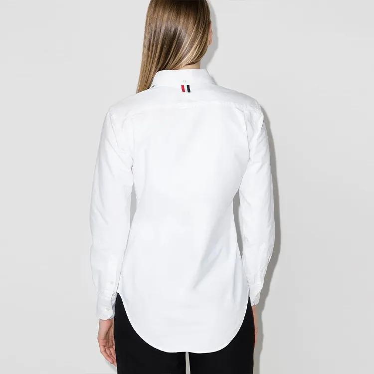 THOM BROWNE Oversized bow Poplin Cotton Shirt-2