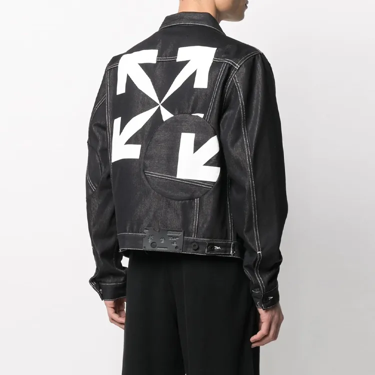 OFF WHITE SS21 Denim Jackets Men Black-1