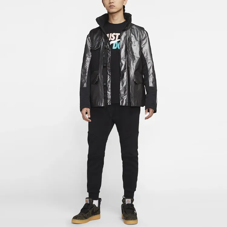 Nike Puffer Jackets Men Metallic Silver-2