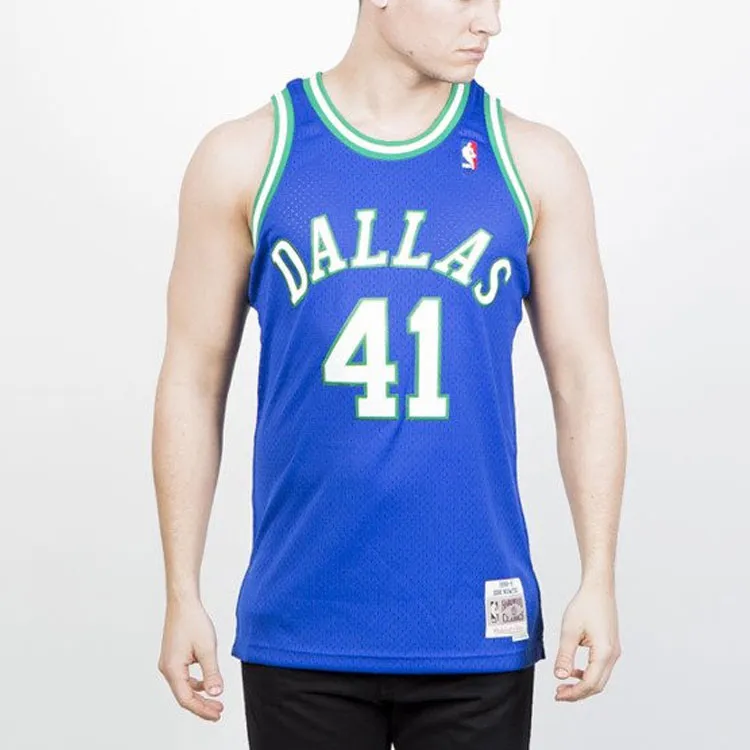 Mitchell Ness Basketball Jerseys Men Blue-3