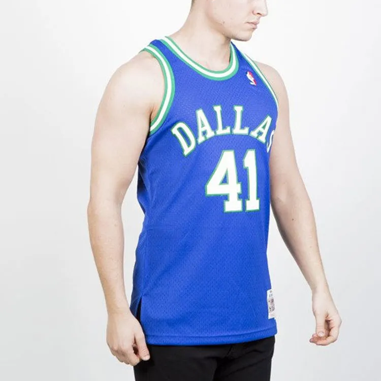 Mitchell Ness Basketball Jerseys Men Blue-4