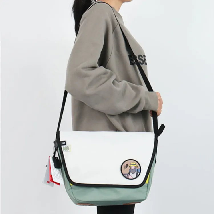 New Balance Fabric Shoulder Bag Unisex White Green-1