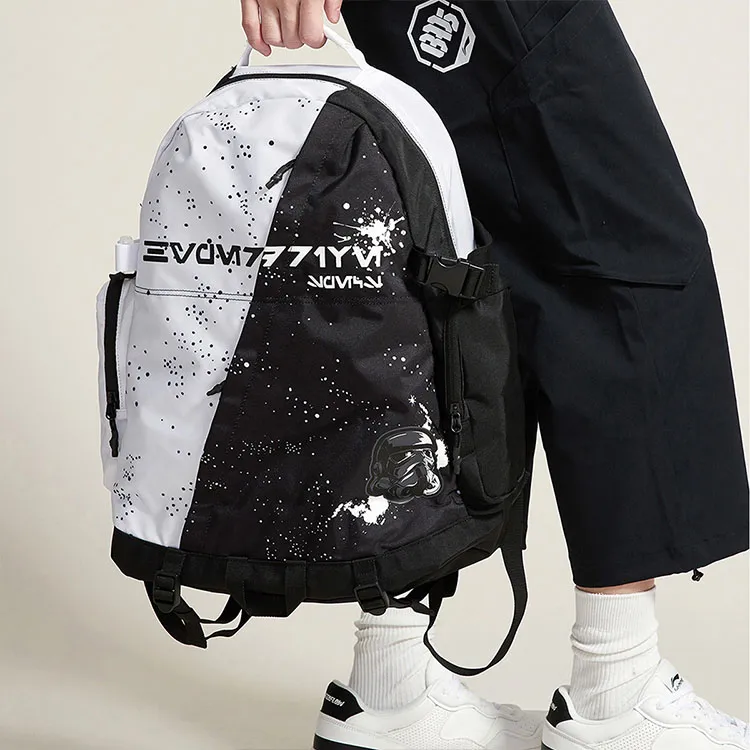 LiNing × Star Wars Collaboration Polyester Backpack Regular Unisex Black White-5