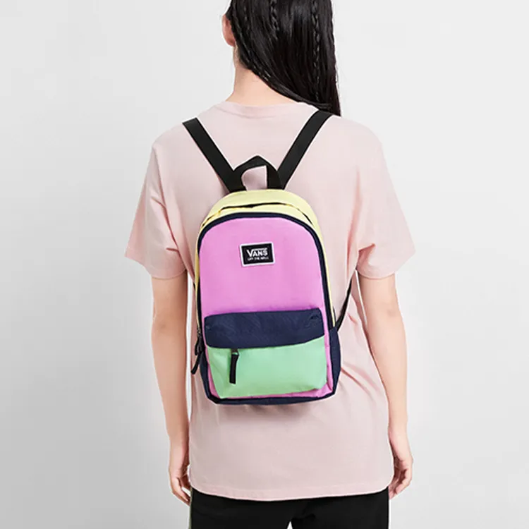 Vans Polyester Backpack Regular Women's Multicolor Pink-3