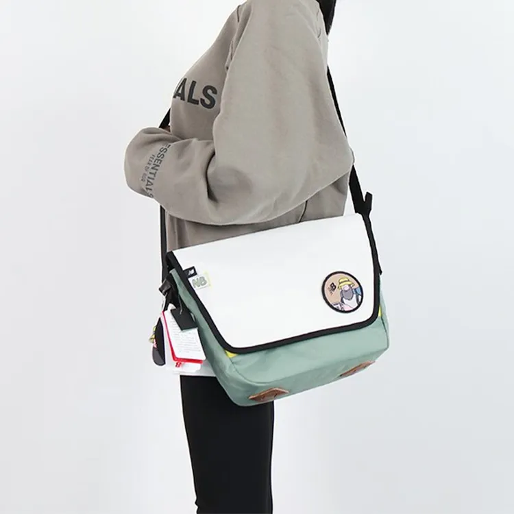 New Balance Fabric Shoulder Bag Unisex White Green-2