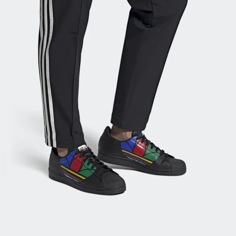 Adidas Superstar Pure 'Colorful Trefoil Core Black'-6