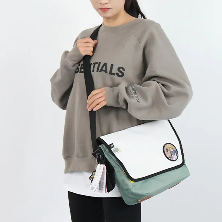 New Balance Fabric Shoulder Bag Unisex White Green-3