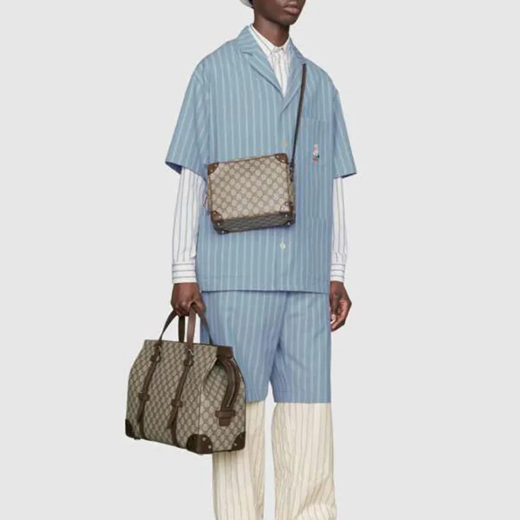 GUCCI Canvas Box Bag, Small Square Bag, Crossbody Bag, Shoulder Bag Unisex-7
