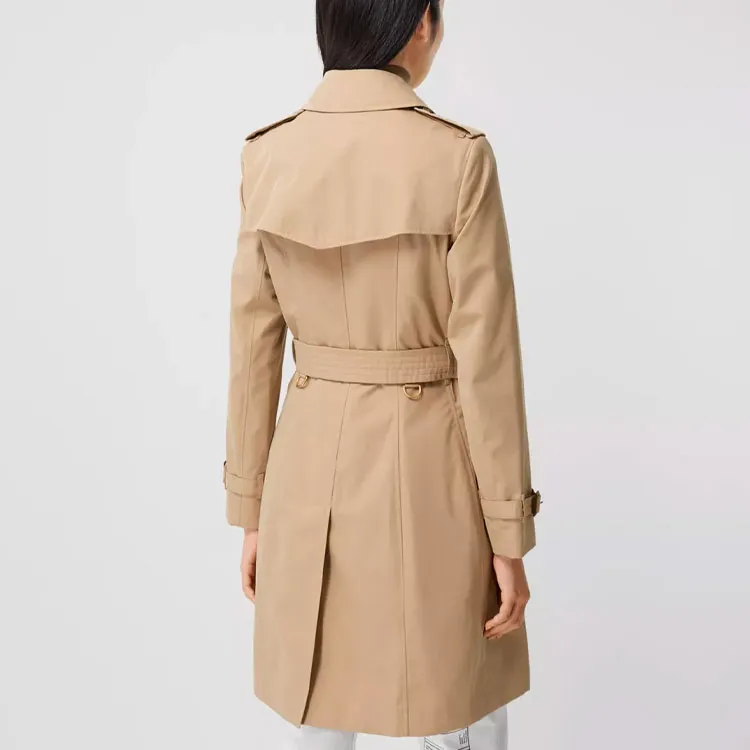 Burberry Double Breasted Belted Trench Coat-4