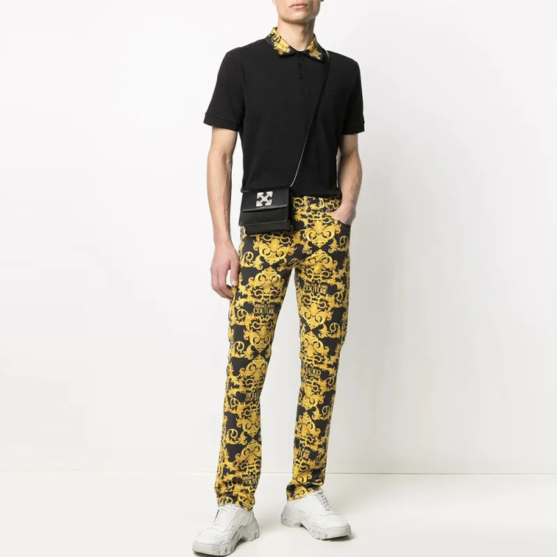 VERSACE JEANS COUTURE SS21 Polo Shirt Men's Black-2