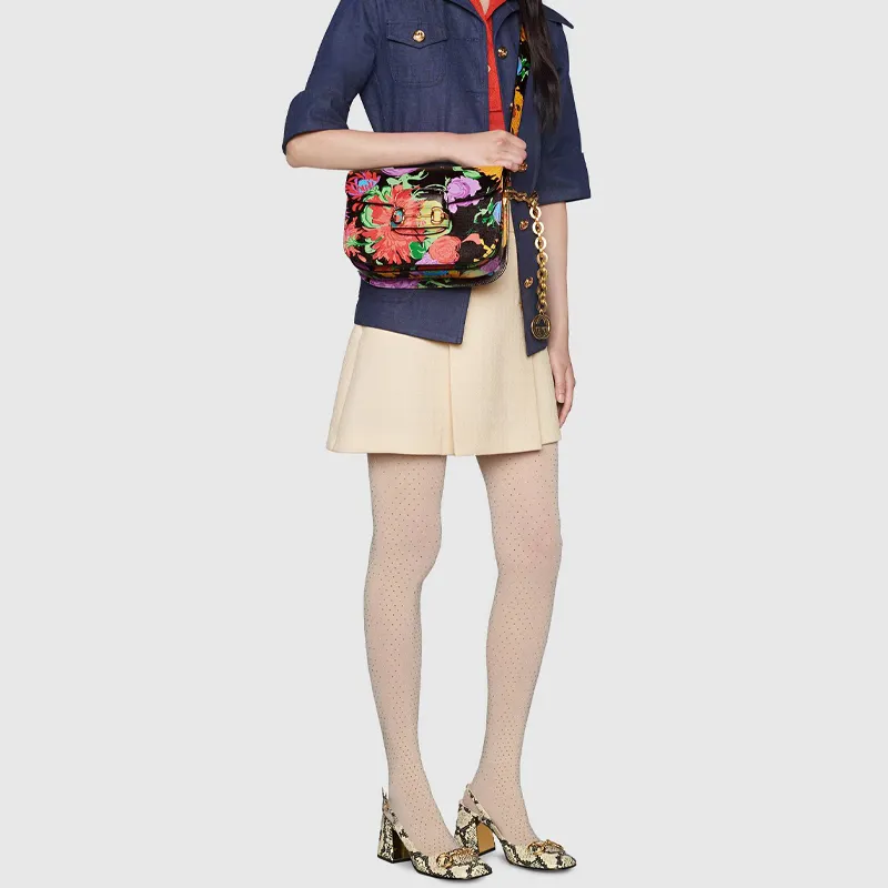 GUCCI Epilogue Series Leather Saddle Bag, Shoulder Bag, Crossbody Bag Small Size Women's-9