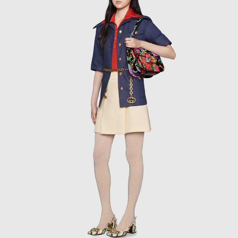 GUCCI Epilogue Series Leather Saddle Bag, Shoulder Bag, Crossbody Bag Small Size Women's-10