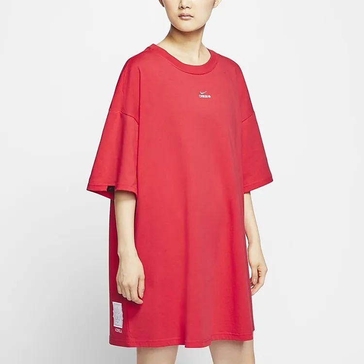 Nike Short Sleeved Dresses Women's Red-2
