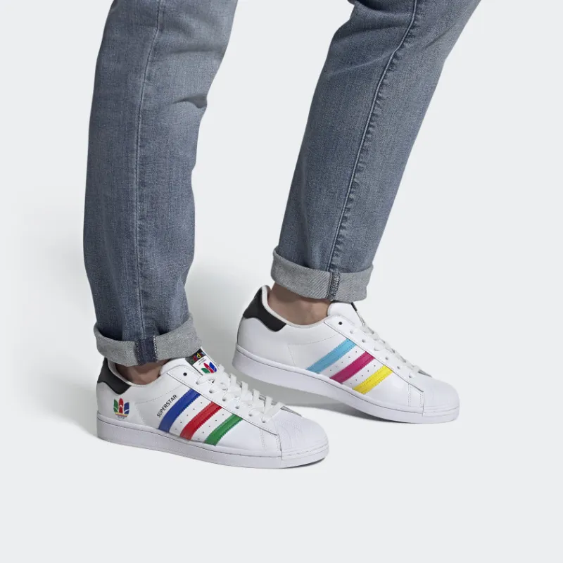 Adidas Superstar 'Colorful Trefoil Cloud White'-6