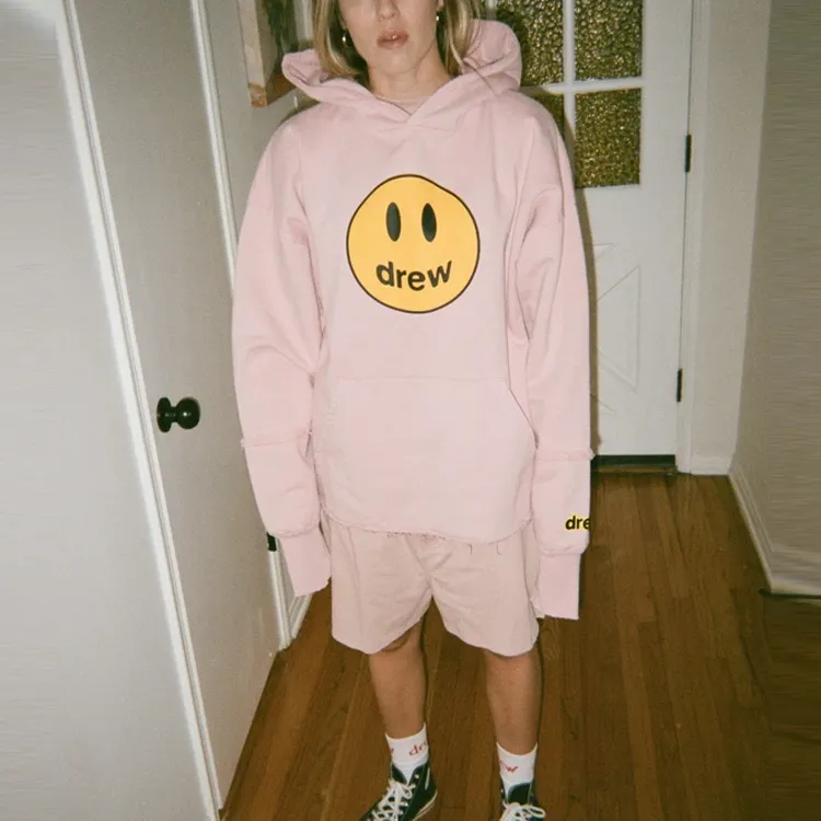 Drew House Smiley Collection Sweatshirts Unisex Pink-3