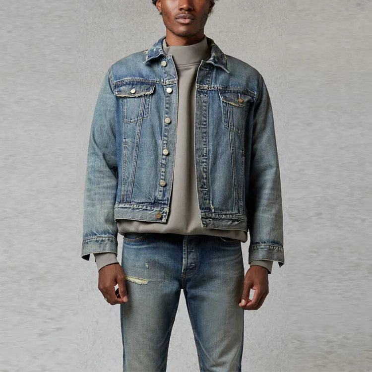Fear Of God Essentials Denim Trucker Jacket-1