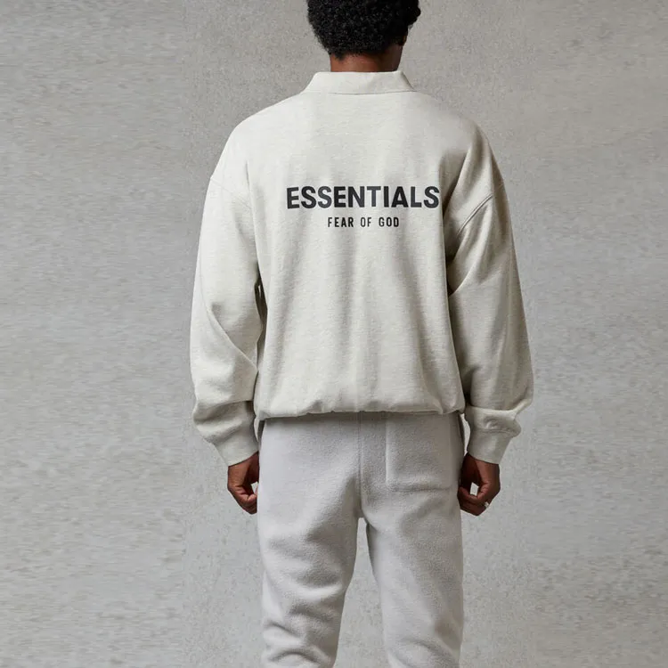 Fear Of God Essentials FW20 Polo Shirt Unisex Oat-4