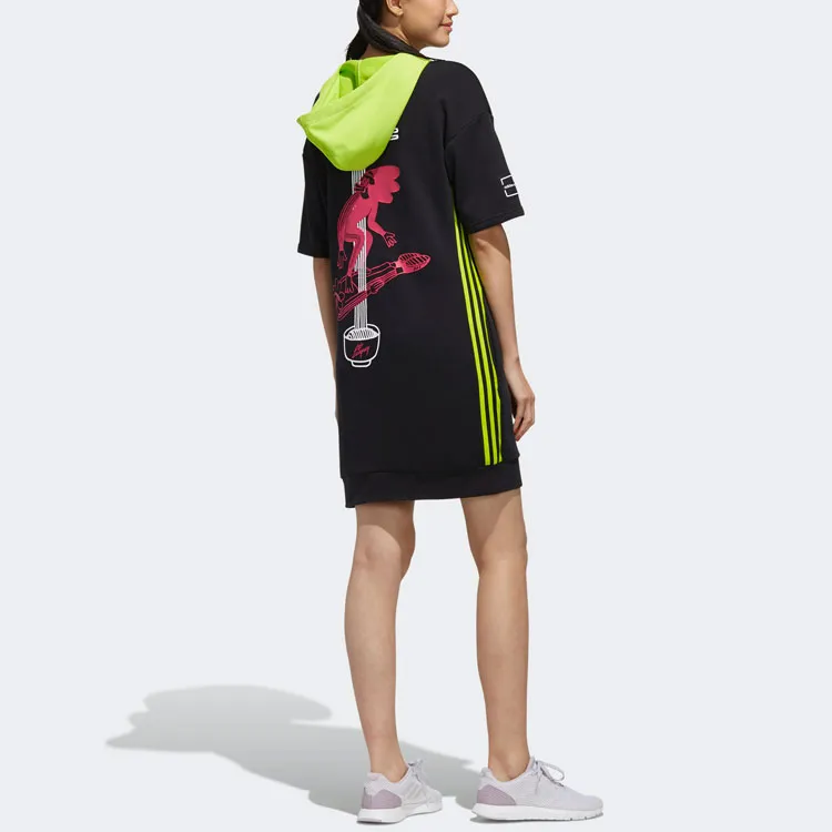 Adidas Neo Short Sleeved Dresses Women's Black-3