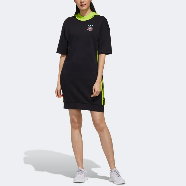 Adidas Neo Short Sleeved Dresses Women's Black-2