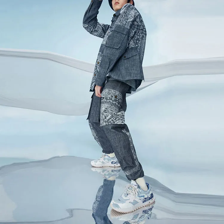 LiNing Sports Fashion Collection Denim Jackets Men Hometown Blue-2
