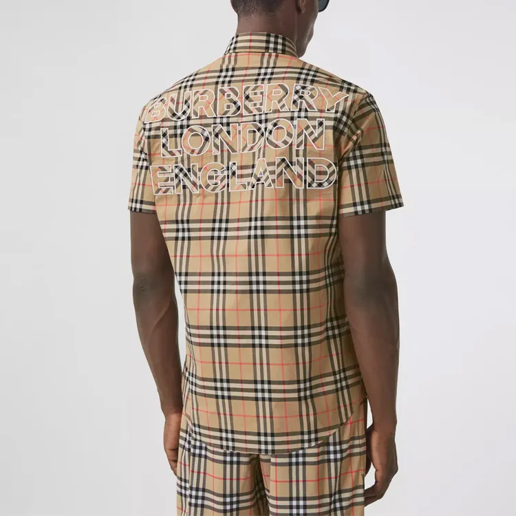 Burberry Shirts Men Beige-4