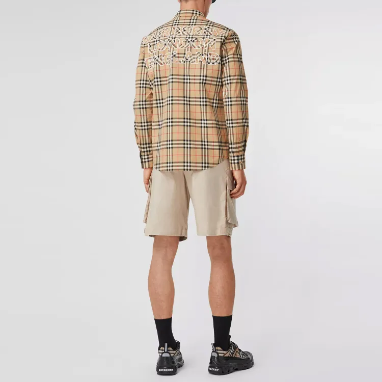 Burberry Shirt Fall Men's Brown-2