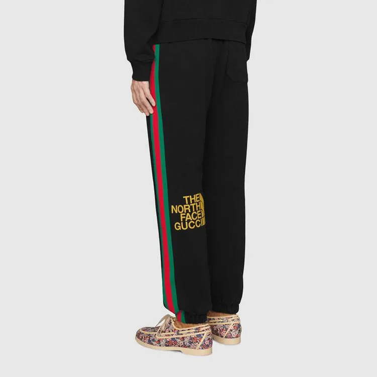 GUCCI X The North Face Web Print Cotton Jogging Pants-6