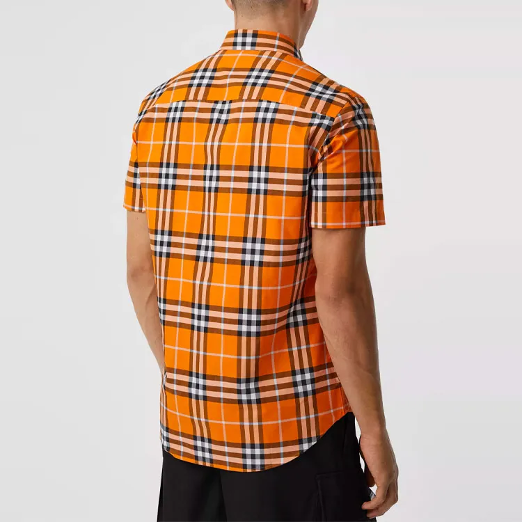 Burberry Shirts Men Orange-2
