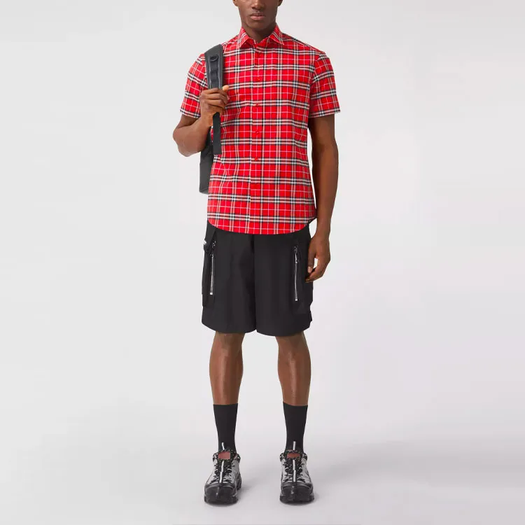 Burberry Shirts Men Spicy Pepper Red-1