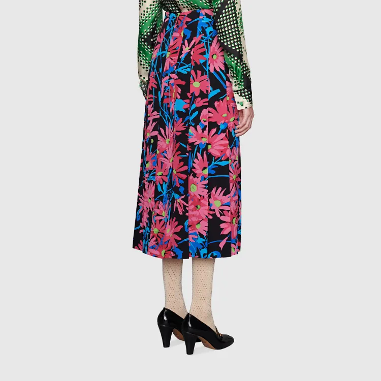 GUCCI Casual Long Skirt Women's Black-3