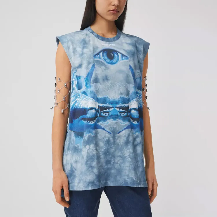 Burberry T Shirts Women's Ink Blue-3