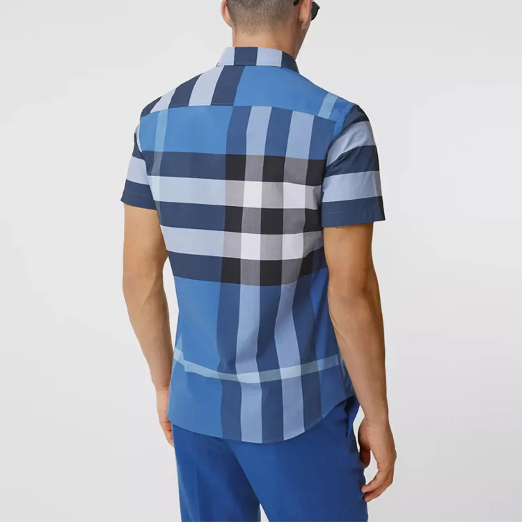 Burberry Shirt Men's Dark Sky Blue-3