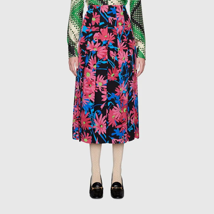 GUCCI Casual Long Skirt Women's Black-1
