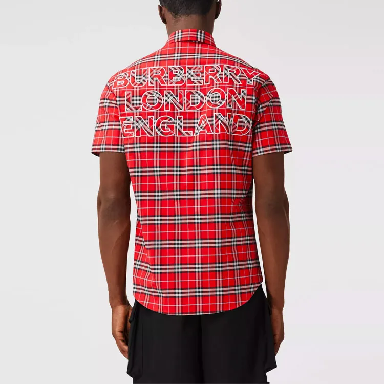Burberry Shirts Men Spicy Pepper Red-3