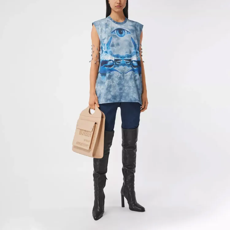 Burberry T Shirts Women's Ink Blue-1