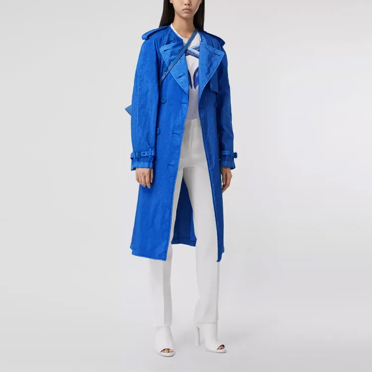 Burberry Trench Coat Women's Blue-1