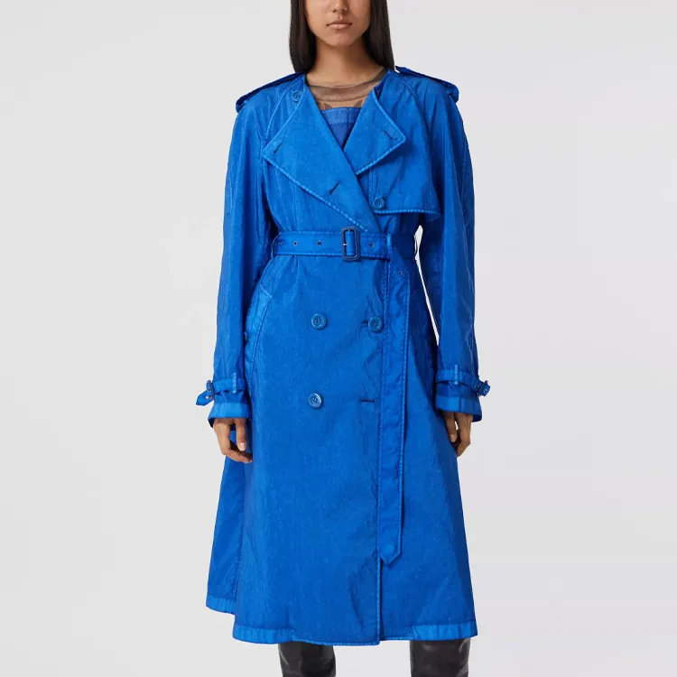 Burberry Trench Coat Women's Blue-3
