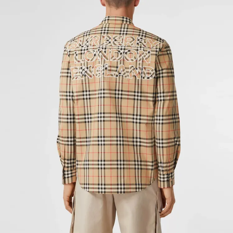 Burberry Shirt Fall Men's Brown-3