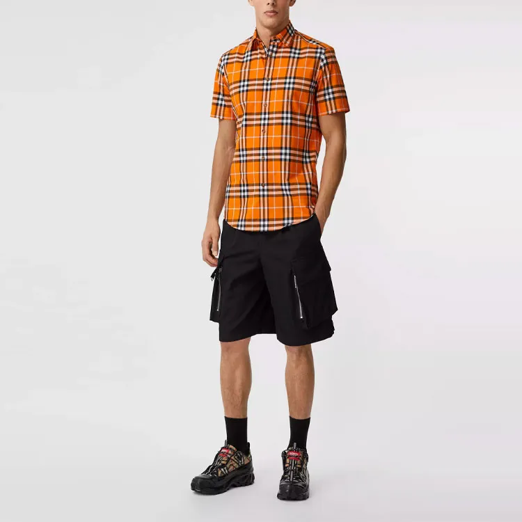 Burberry Shirts Men Orange-1
