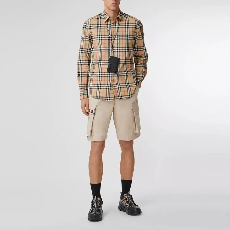 Burberry Shirt Fall Men's Brown-1